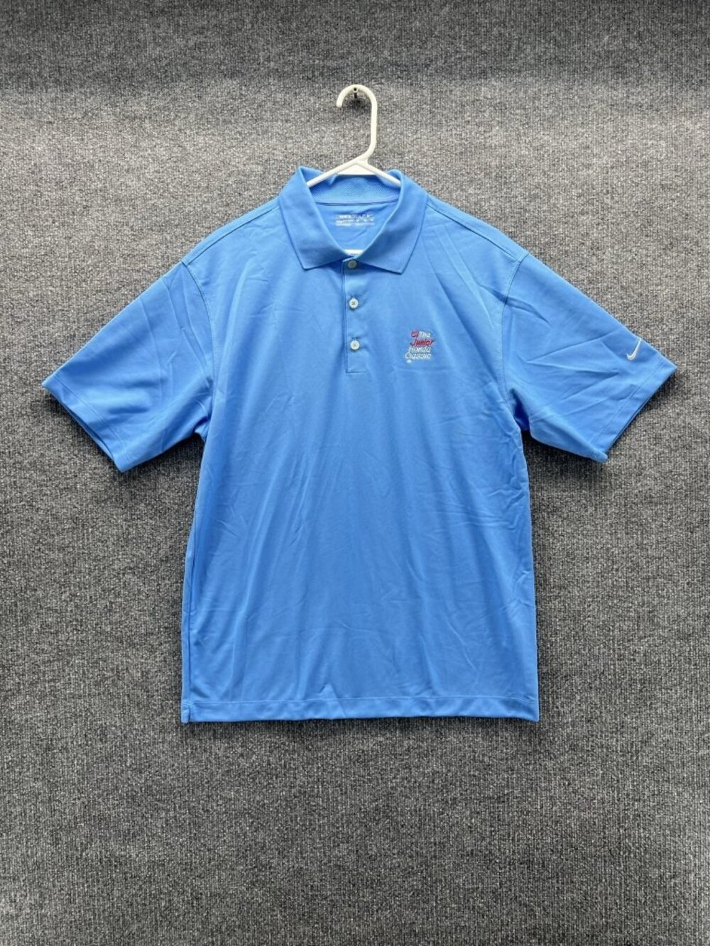 Nike Golf Fit Dry Polo Shirt Men Medium Blue Junior Honda Classic Performance